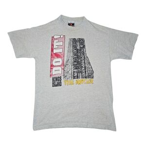 Vintage 90s The Racer Do It Promo Shirt Kings Island Amusement Park M Distressed